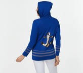 Thumbnail for your product : Quacker Factory Zip Front Embellished Knit Cardigan with Pockets