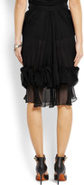 Thumbnail for your product : Givenchy Ruched And Draped Silk-chiffon Skirt - Black