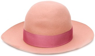 pink felt floppy hat