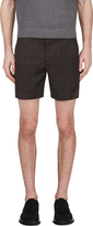 Thumbnail for your product : Band Of Outsiders Black Window Pane Check Shorts