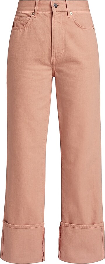 Veronica Beard Women's Dylan High-Rise Straight-Leg Ankle Jeans - Pink Blossom - Size 24