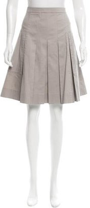 Halston Pleated Knee-Length Skirt
