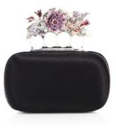Thumbnail for your product : Alexander McQueen Flower-Crystal Satin Knuckle Box Clutch