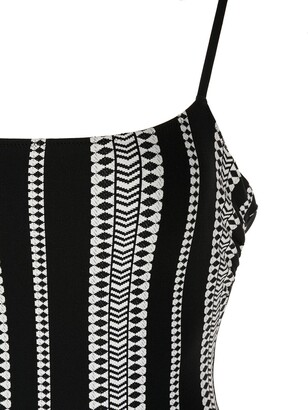 Lemlem Geometric Stripe-Print Swimsuit