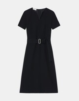 Thumbnail for your product : Lafayette 148 New York Finesse Crepe Belted A Line Dress