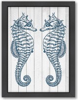Thumbnail for your product : Americanflat Double Seahorse Wood Framed Wall Art
