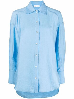 Sandro Puff-Sleeved Oversized Shirt