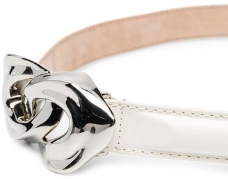 Alexander McQueen Sculptural-Link Leather Belt