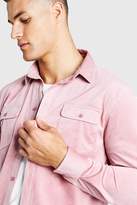 Thumbnail for your product : boohoo Long Sleeve Cord Shirt