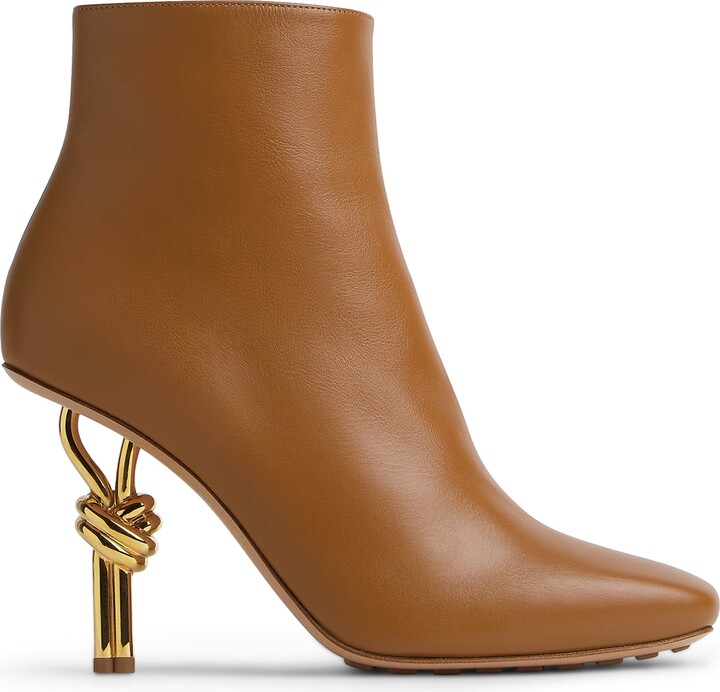 Bottega Veneta Calfskin Heeled Ankle Boots 90
