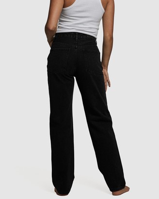 Cotton On Petite - Women's Black Straight - Petite Straight Jeans - Size 14 at The Iconic