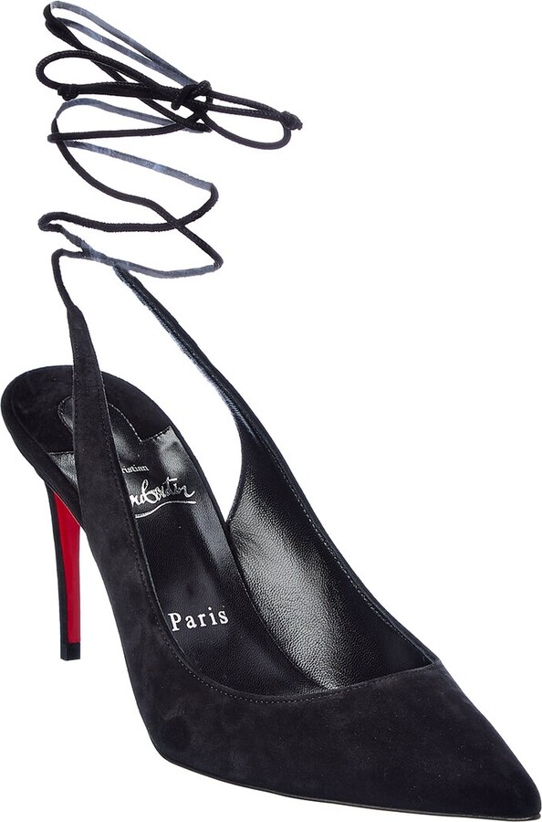 Christian Louboutin red lace heels Leather ref.130879 - Joli Closet