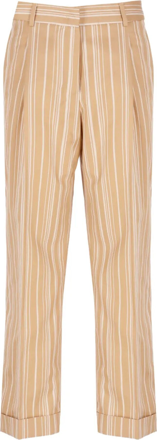 PT Torino Striped Cropped Trousers