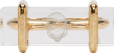 Thumbnail for your product : Alexander McQueen Gold Floating Skull Double Ring