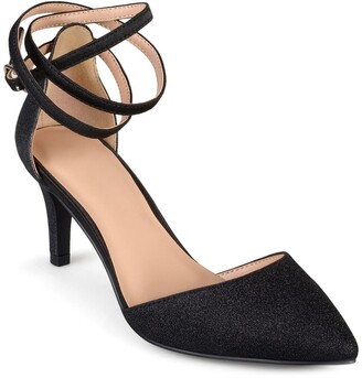 black strappy heels closed toe