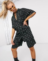 Thumbnail for your product : Motel shirt in chinese characters print co-ord