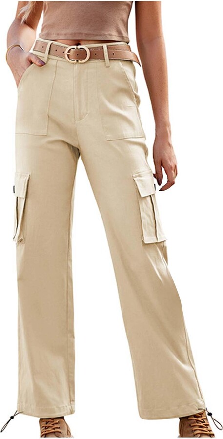 Women's High Waisted Pockets Adjustable Hem Hiking Cargo Pants - HALARA in  2023