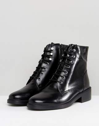 Carvela Skewer Black Lace Up Military Boots