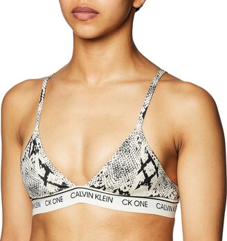 Calvin Klein Women's One Cotton Unlined Triangle Bralette - ShopStyle Bras