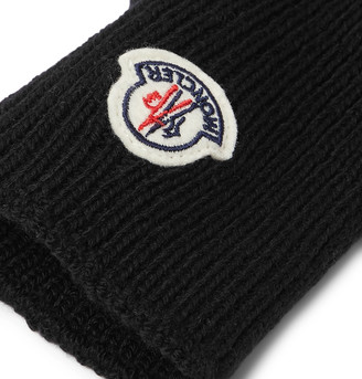 Moncler Logo-Appliqued Virgin Wool Gloves