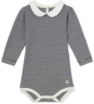 Petit Bateau Baby girls milleraies striped bodysuit