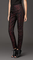 Thumbnail for your product : Burberry Geometric Floral Jacquard Trousers