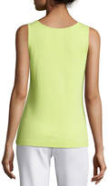 Thumbnail for your product : Joan Vass Soft Scoop-Neck Tank, Lime
