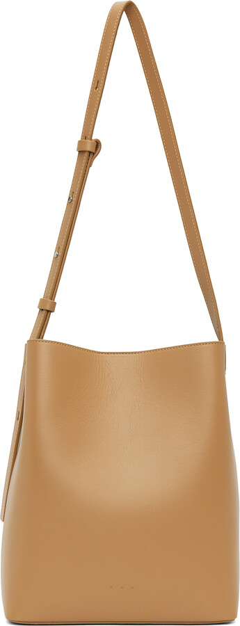 Aesther Ekme Mini Soft Hobo Smooth Leather Bag In Cappuccino