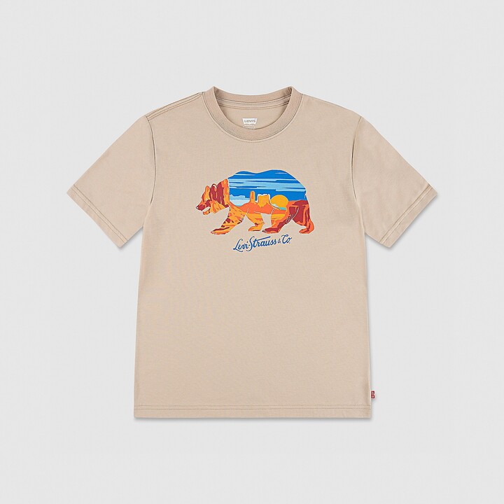 Levi's Levis Scenic Bear Tee Big Boys S-XL T-Shirt - White Pepper