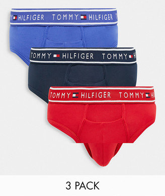 Tommy Hilfiger 3 pack micro boxer briefs in red navy blue - ShopStyle