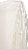 Thumbnail for your product : Marni Pleated Viscose Canvas Wraparound Skirt
