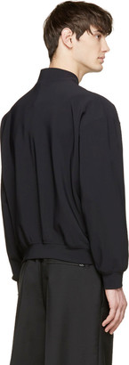 Calvin Klein Collection Black PVC Panel Bomber Jacket