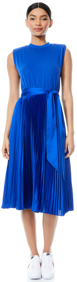 alice and olivia pleated dress