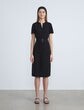 Lafayette 148 New York Petite Finesse Crepe Belted A Line Dress