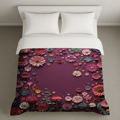 VisionDecor Floral Bedding Floral Duvet Cover Bohemian Boho