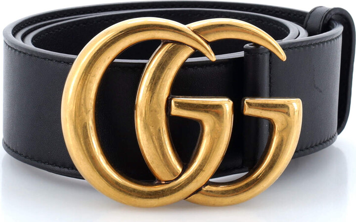 GUCCI GG Marmont Belt Leather Wide 90