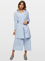 Thumbnail for your product : Miss Selfridge Blue Belted Duster Blazer