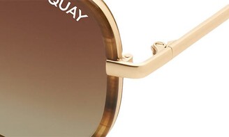Quay All In 49mm Mini Aviator Polarized Gradient Sunglasses