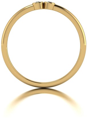 Moissanite Yellow Gold Lady Lyndsey Stacker Ring