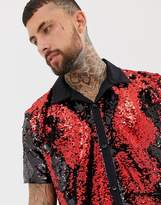 Thumbnail for your product : Night Addict sequin revere collar shirt