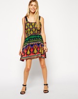 Thumbnail for your product : ASOS COLLECTION Geo-Tribal Racer Back Beach Dress