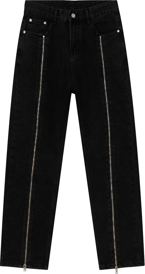 Generic Men's Stylish Zipper Bell Jeans Classic Retro 60s 70s