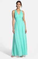 Thumbnail for your product : Eliza J Halter Chiffon Gown