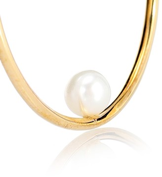 Anissa Kermiche Rondeur Perlee Chain 14kt gold and pearl single earring
