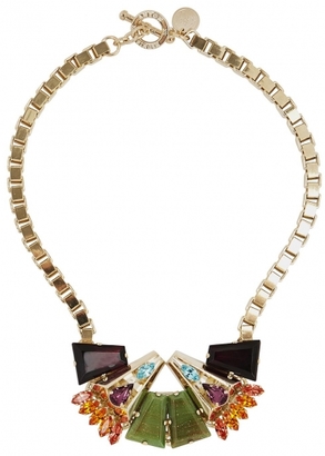 Anton Heunis Gold plated Swarovski crystal necklace