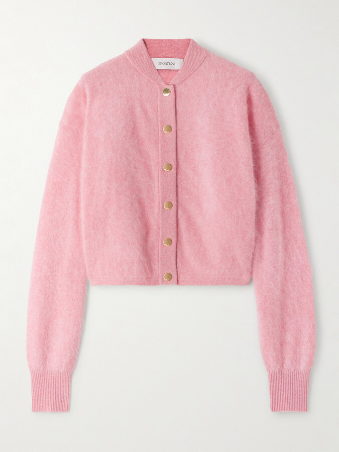 Sportmax Ercole Cropped Cashmere Cardigan - Pink