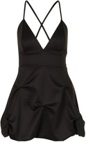 Thumbnail for your product : boohoo V Neck Strappy Puff Ball Mini Dress