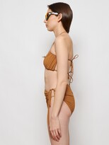 Thumbnail for your product : CHRISTOPHER ESBER Ruched Double Strap Bikini Top Suede