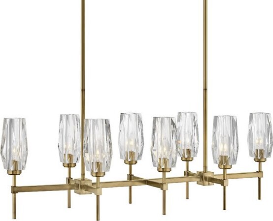 Hinkley Ana Linear Chandelier in Brass Size: 8 light