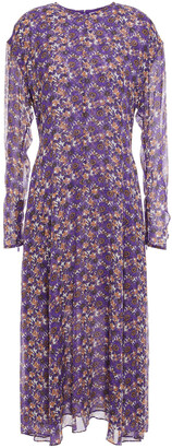 Victoria Beckham Floral-print Silk-georgette Midi Dress